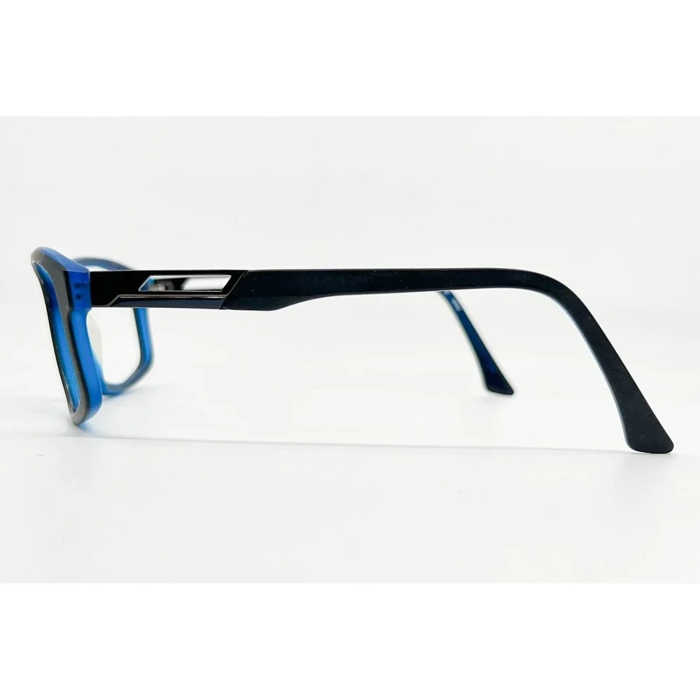 Shaquille O'Neal Eyeglasses Mens Black Blue Full Rim Zyloware 172 8002 145